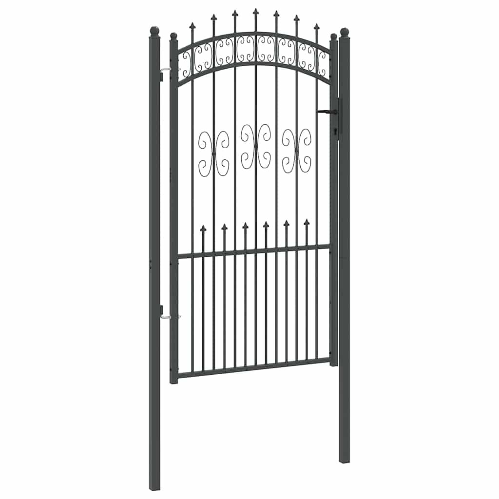 Cancello con Punta a Lancia KAMPEN 103 x 175 cm Acciaio Grigio