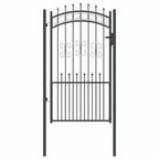 Cancello con Punta a Lancia KAMPEN 103 x 175 cm Acciaio Grigio