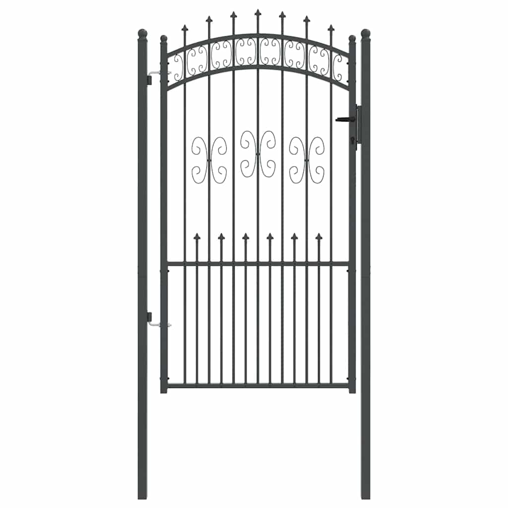 Cancello con Punta a Lancia KAMPEN 103 x 175 cm Acciaio Grigio