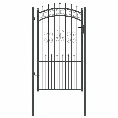 Cancello con Punta a Lancia KAMPEN 103 x 175 cm Acciaio Grigio