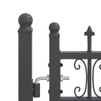 Cancello con Punta a Lancia KAMPEN 305 x 75 cm Acciaio Grigio