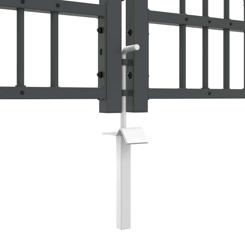 Cancello con Punta a Lancia KAMPEN 305 x 75 cm Acciaio Grigio