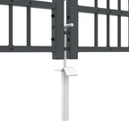 Cancello con Punta a Lancia KAMPEN 305 x 75 cm Acciaio Grigio