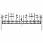 Cancello con Punta a Lancia KAMPEN 305 x 75 cm Acciaio Grigio