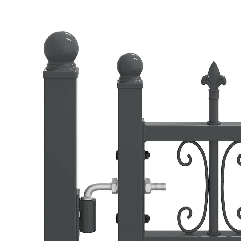 Cancello con Punta a Lancia KAMPEN 305 x 100 cm Acciaio Grigio