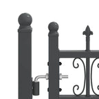 Cancello con Punta a Lancia KAMPEN 305 x 100 cm Acciaio Grigio