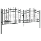 Cancello con Punta a Lancia KAMPEN 305 x 100 cm Acciaio Grigio