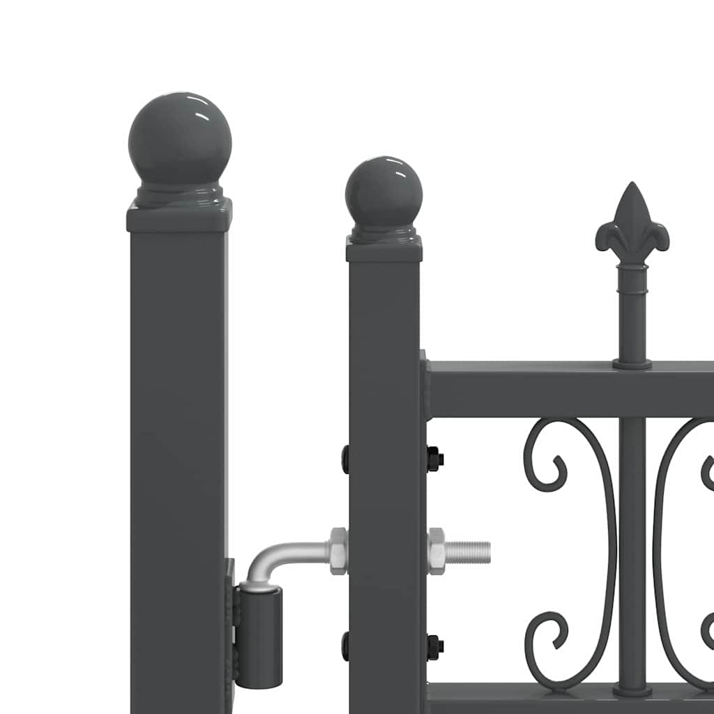 Cancello con Punta a Lancia KAMPEN 305 x 125 cm Acciaio Grigio