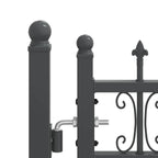 Cancello con Punta a Lancia KAMPEN 305 x 125 cm Acciaio Grigio