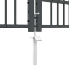 Cancello con Punta a Lancia KAMPEN 305 x 125 cm Acciaio Grigio