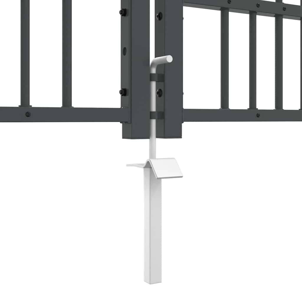 Cancello con Punta a Lancia KAMPEN 305 x 125 cm Acciaio Grigio