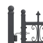 Cancello con Punta a Lancia KAMPEN 305 x 150 cm Acciaio Grigio