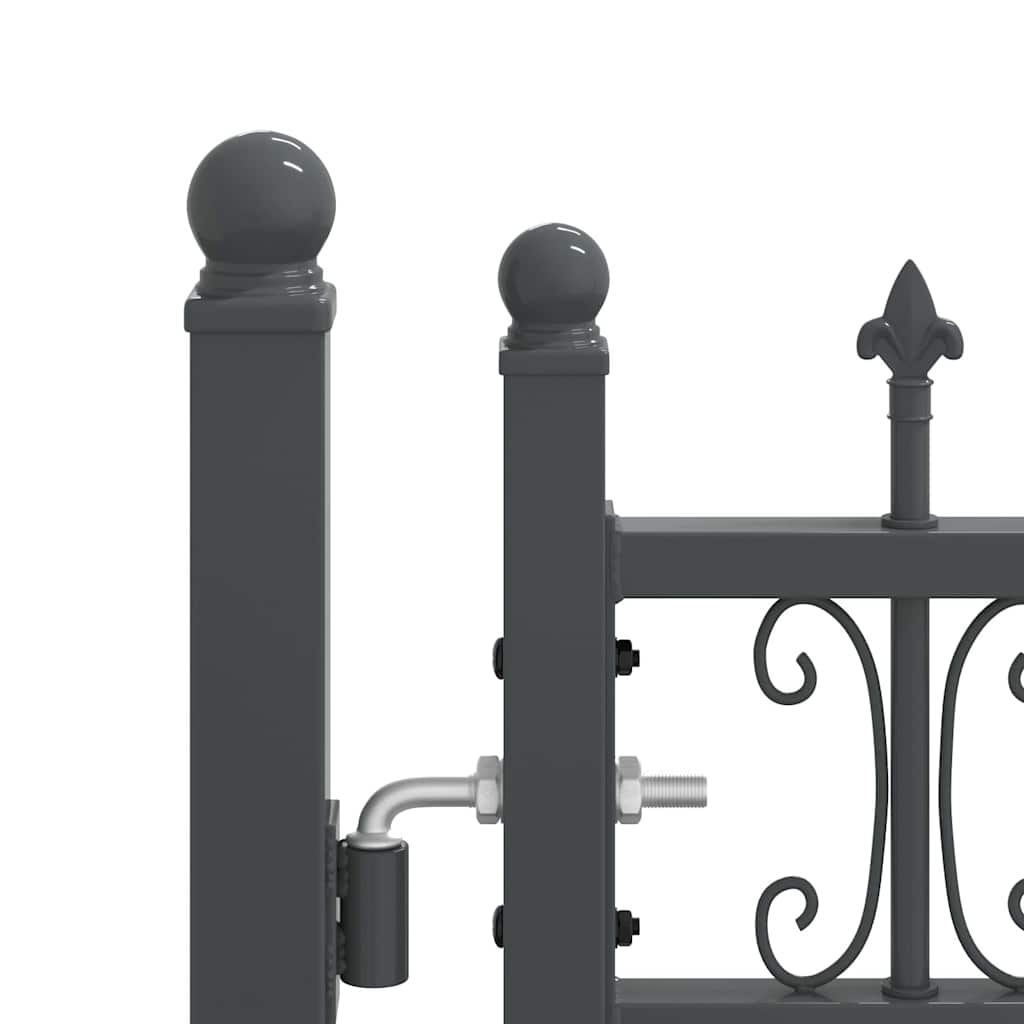 Cancello con Punta a Lancia KAMPEN 305 x 150 cm Acciaio Grigio