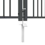 Cancello con Punta a Lancia KAMPEN 305 x 150 cm Acciaio Grigio
