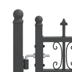 Cancello con Punta a Lancia KAMPEN 305 x 175 cm Acciaio Grigio