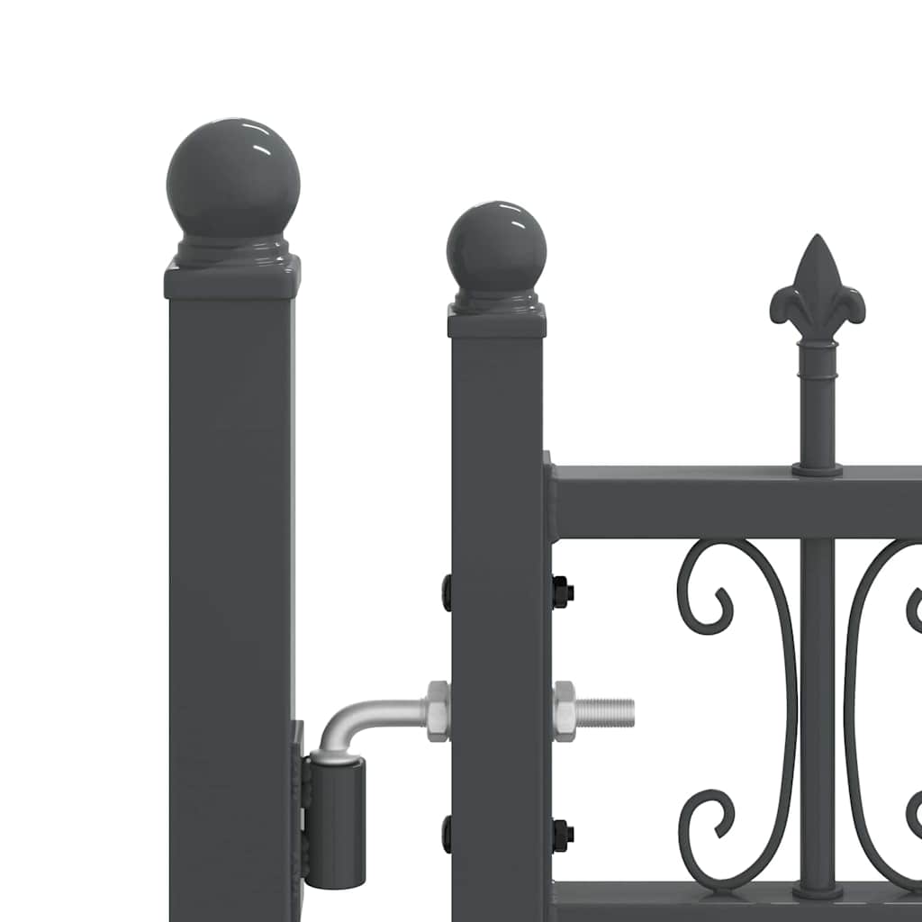 Cancello con Punta a Lancia KAMPEN 305 x 175 cm Acciaio Grigio
