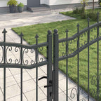 Cancello con Punta a Lancia KAMPEN 305 x 175 cm Acciaio Grigio