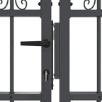 Cancello con Punta a Lancia KAMPEN 404 x 120 cm Acciaio Grigio Verniciato