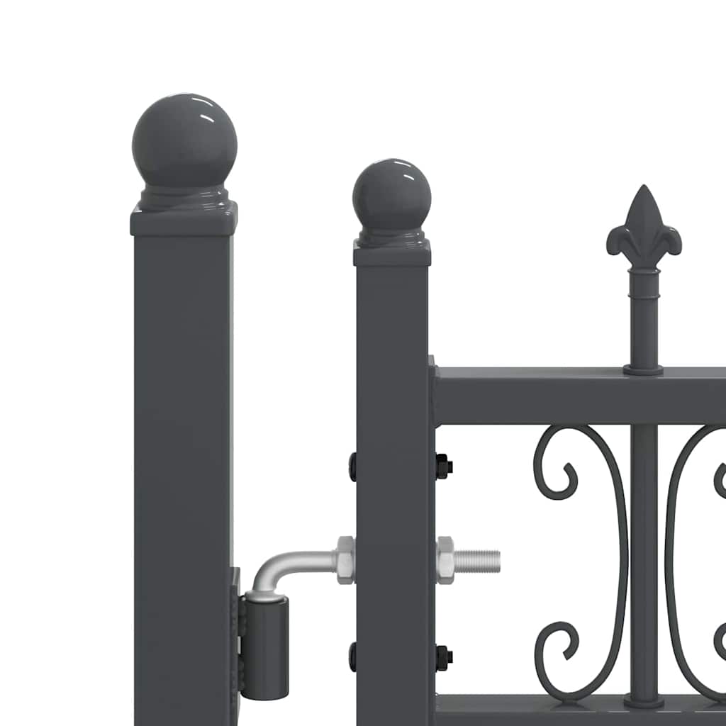 Cancello con Punta a Lancia KAMPEN 404 x 100 cm Acciaio Grigio