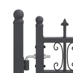 Cancello con Punta a Lancia KAMPEN 404 x 100 cm Acciaio Grigio