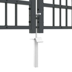 Cancello con Punta a Lancia KAMPEN 404 x 100 cm Acciaio Grigio