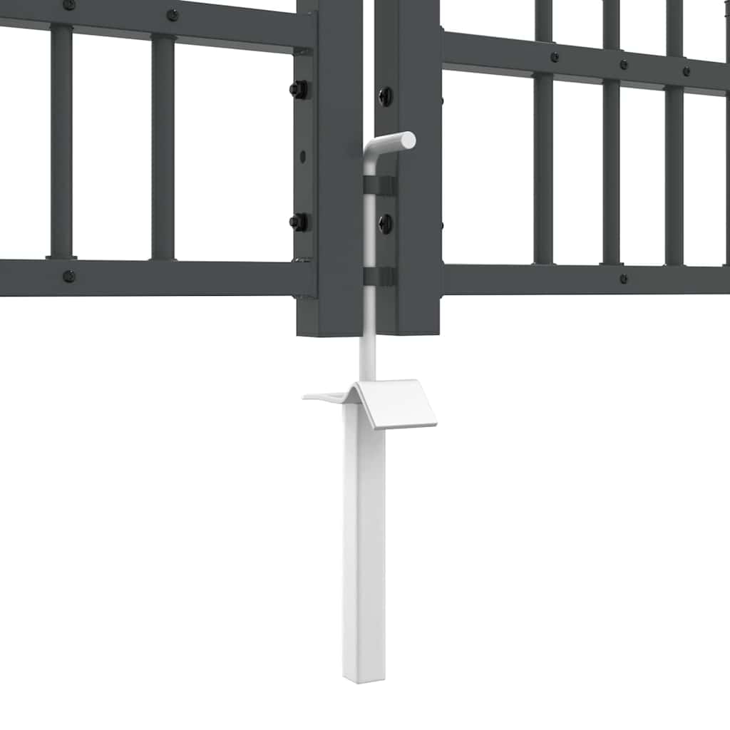 Cancello con Punta a Lancia KAMPEN 404 x 100 cm Acciaio Grigio