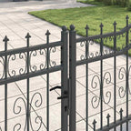 Cancello con Punta a Lancia KAMPEN 404 x 100 cm Acciaio Grigio