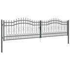 Cancello con Punta a Lancia KAMPEN 404 x 100 cm Acciaio Grigio