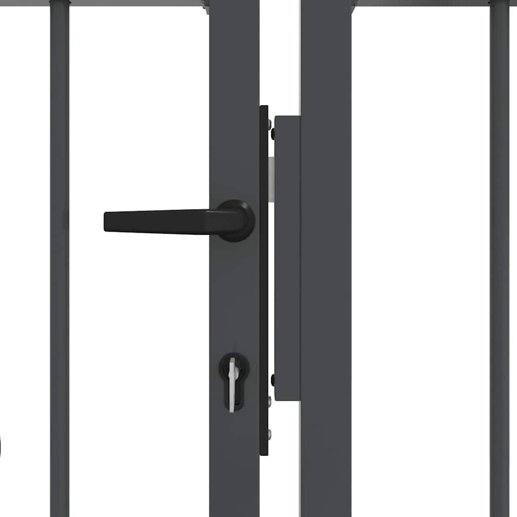 Cancello con Punta a Lancia KAMPEN 404 x 173 cm Acciaio Grigio Verniciato