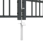 Cancello con Punta a Lancia KAMPEN 404 x 173 cm Acciaio Grigio Verniciato