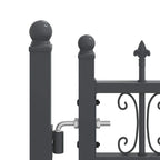 Cancello con Punta a Lancia KAMPEN 404 x 150 cm Acciaio Grigio
