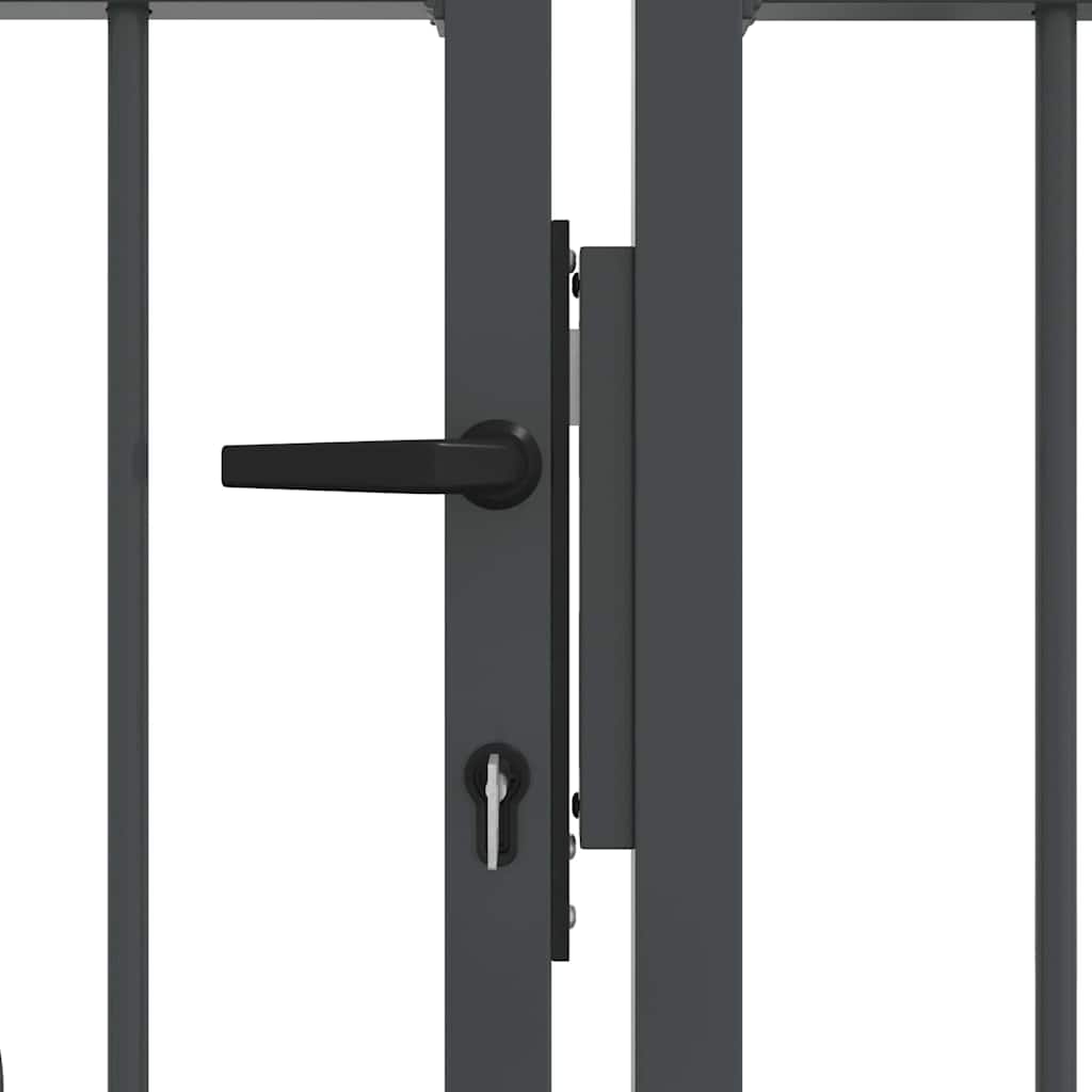 Cancello con Punta a Lancia KAMPEN 404 x 150 cm Acciaio Grigio