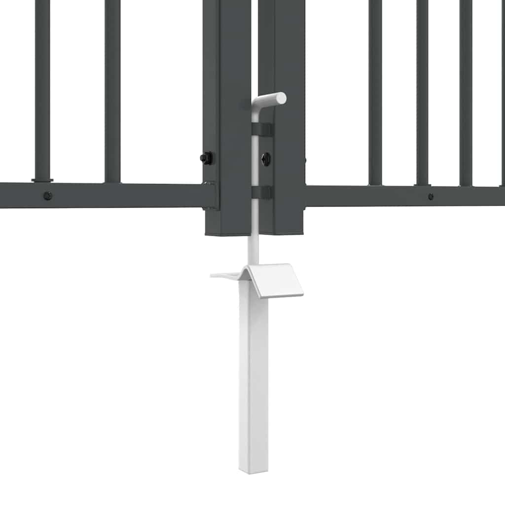 Cancello con Punta a Lancia KAMPEN 404 x 150 cm Acciaio Grigio
