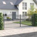 Cancello con Punta a Lancia KAMPEN 404 x 150 cm Acciaio Grigio