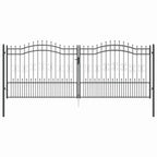 Cancello con Punta a Lancia KAMPEN 404 x 150 cm Acciaio Grigio
