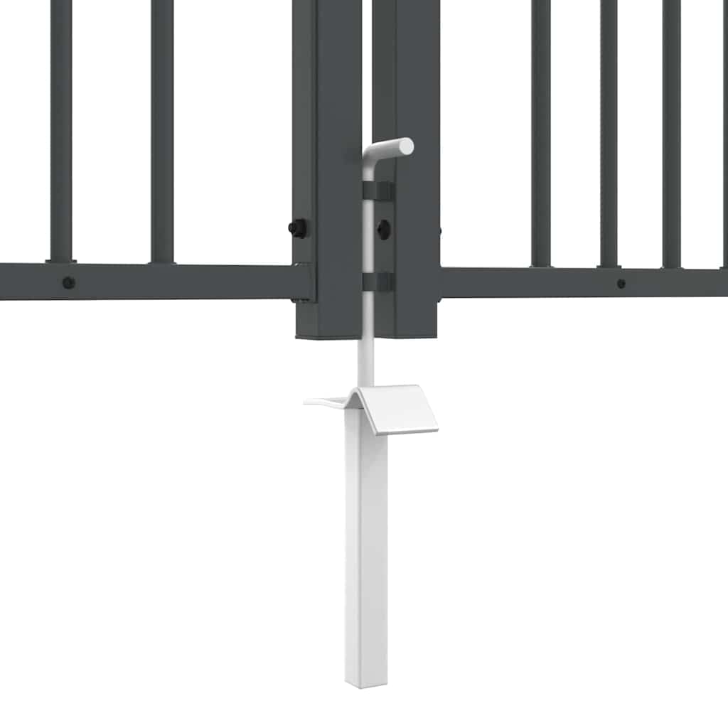 Cancello con Punta a Lancia KAMPEN 404 x 175 cm Acciaio Grigio