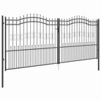 Cancello con Punta a Lancia KAMPEN 404 x 175 cm Acciaio Grigio