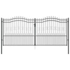 Cancello con Punta a Lancia KAMPEN 404 x 175 cm Acciaio Grigio