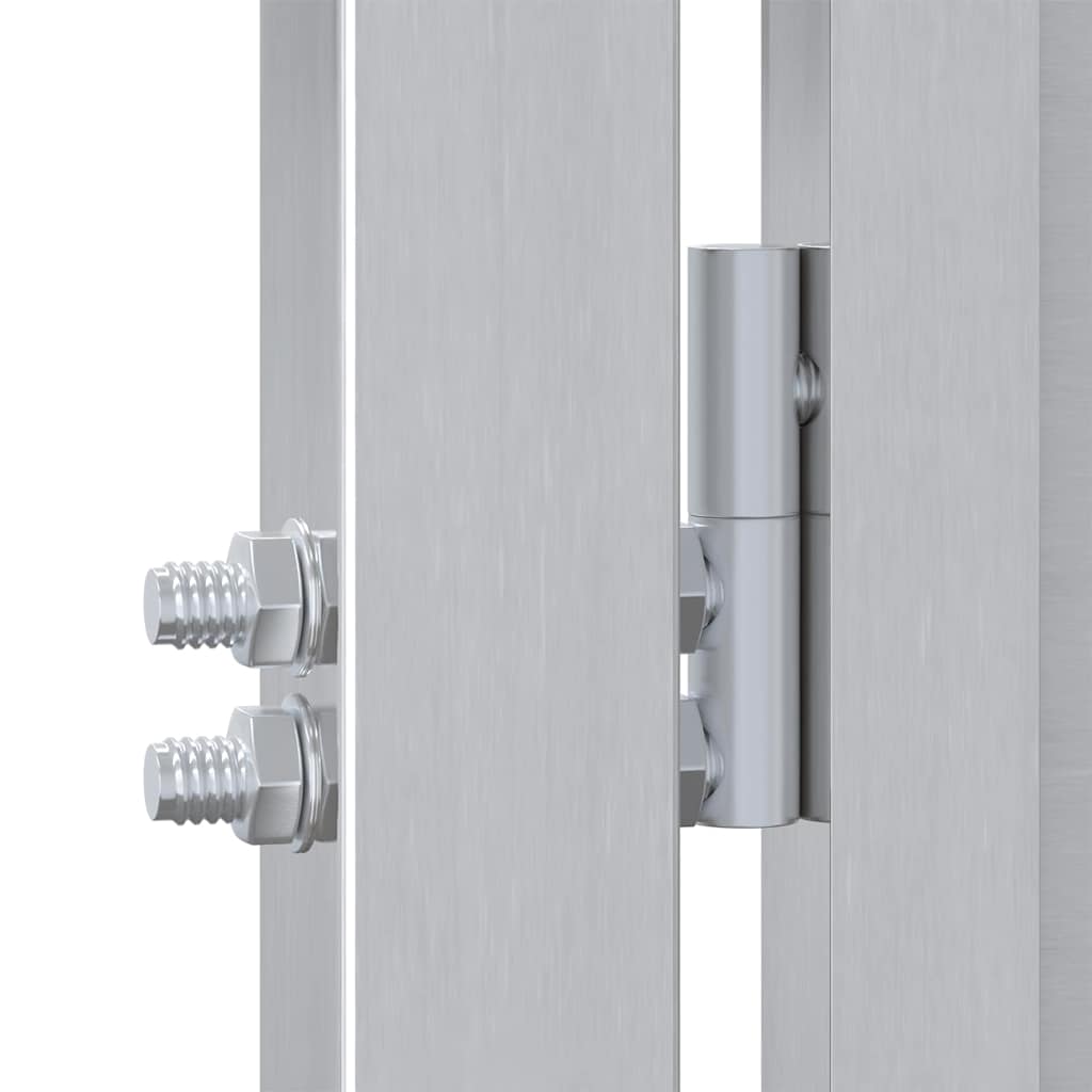 Cancello da Giardino Argento 85 x 97 cm Acciaio Inossidabile