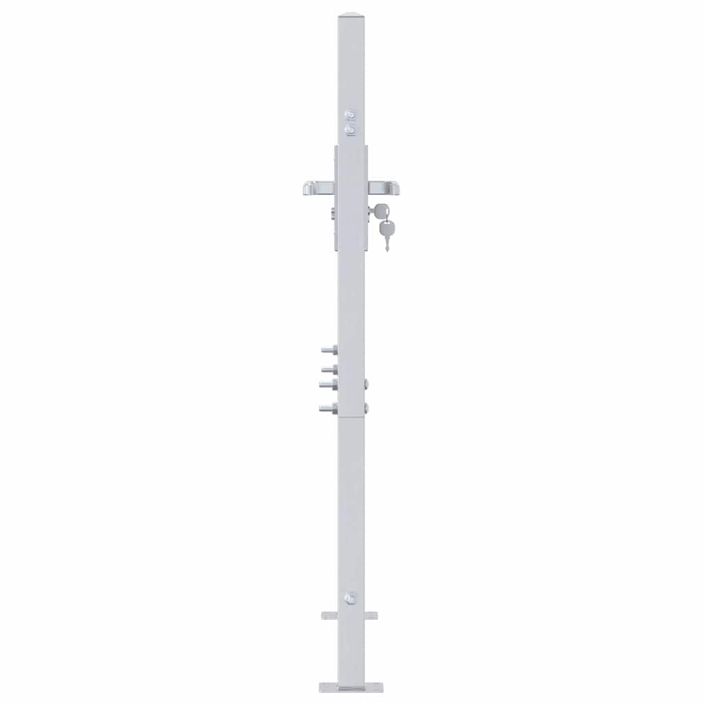 Cancello da Giardino Argento 85 x 97 cm Acciaio Inossidabile