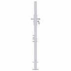 Cancello da Giardino Argento 85 x 97 cm Acciaio Inossidabile