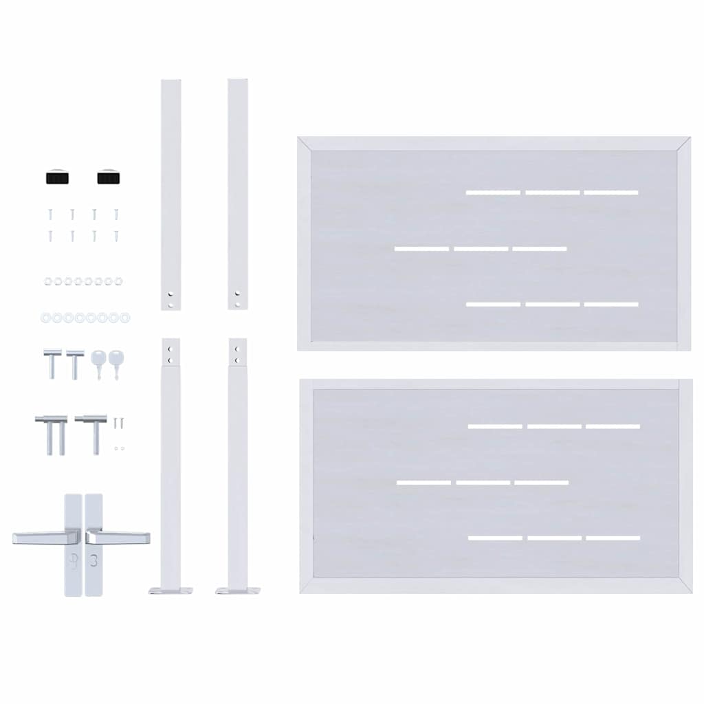 Cancello da giardino in acciaio inossidabile 85 x 97 cm argento