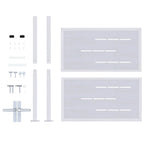 Cancello da giardino in acciaio inossidabile 85 x 97 cm argento