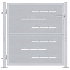 Cancello da giardino in acciaio inossidabile 85 x 97 cm argento