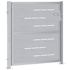 Cancello da giardino in acciaio inossidabile 85 x 97 cm argento