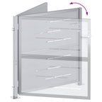 Cancello da giardino in acciaio inossidabile 85 x 97 cm argento