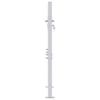 Cancello da giardino in acciaio inossidabile 85 x 97 cm argento