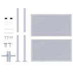 Cancello da giardino Argento 85 x 97 cm Acciaio inossidabile