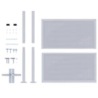 Cancello da giardino Argento 85 x 97 cm Acciaio inossidabile