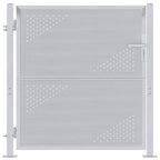 Cancello da giardino Argento 85 x 97 cm Acciaio inossidabile